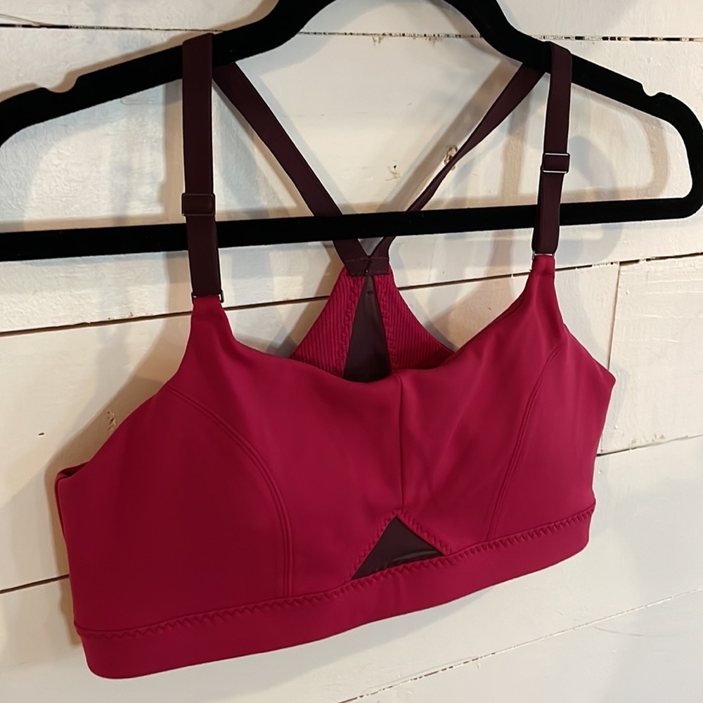 Athleta Pink and Purple Sports Bra, Size M